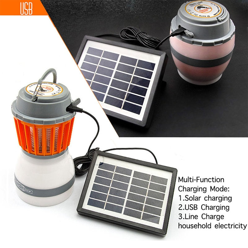 Solar Electric Bug Zapper Lantern, USB Rechargeable by HitMyNeed