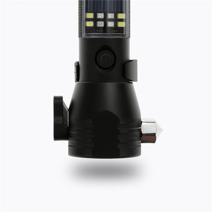Solar Emergency Flashlight with Power Bank & Rescue Tools by HitMyNeed