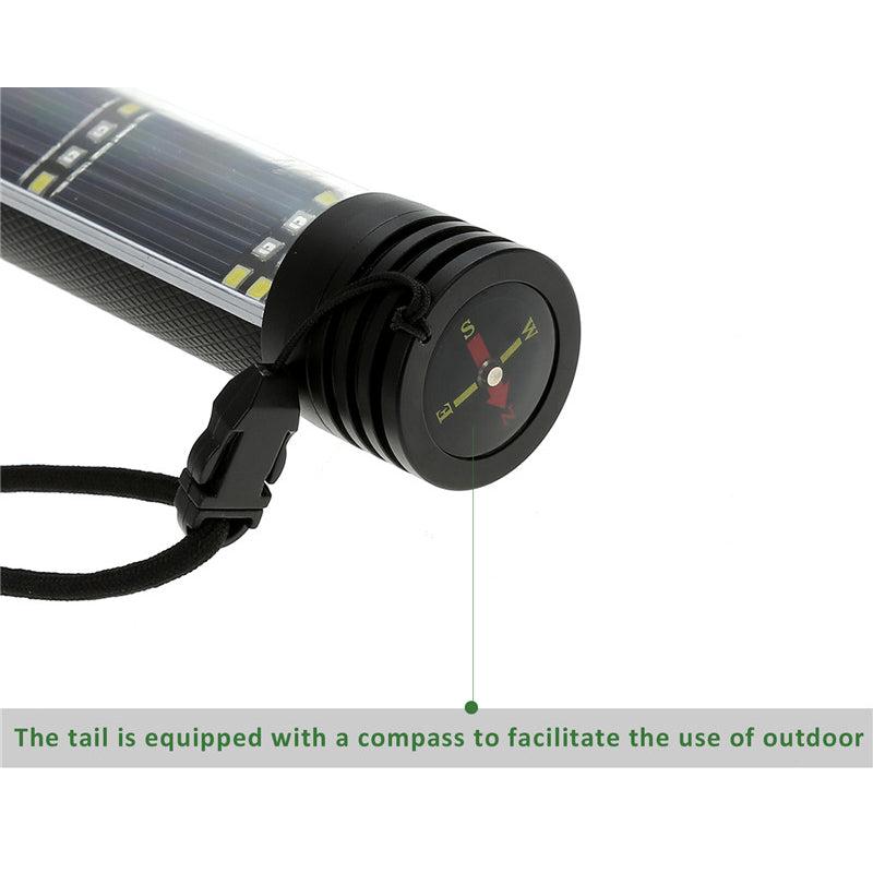 Solar Emergency Flashlight with Power Bank & Rescue Tools by HitMyNeed