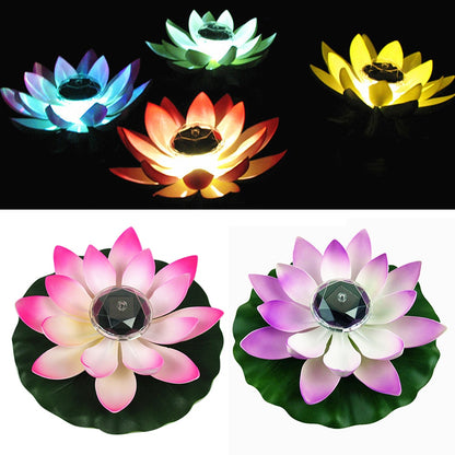 Solar Floating Lotus Flower LED Pond Light by HitMyNeed