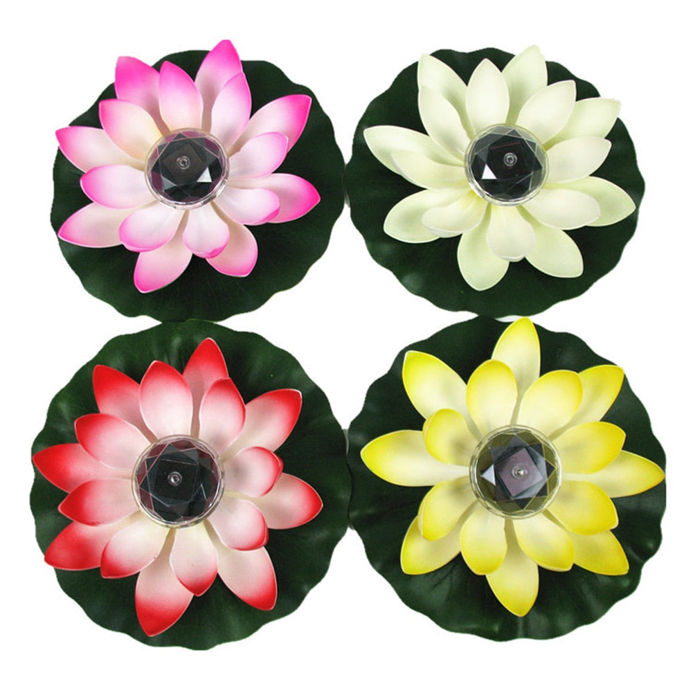 Solar Floating Lotus Flower LED Pond Light by HitMyNeed