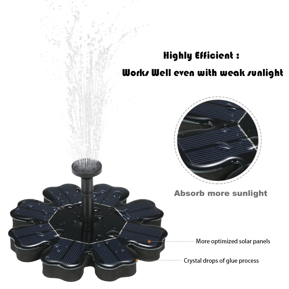 Solar Floating Water Fountain for Ponds & Birdbaths by HitMyNeed
