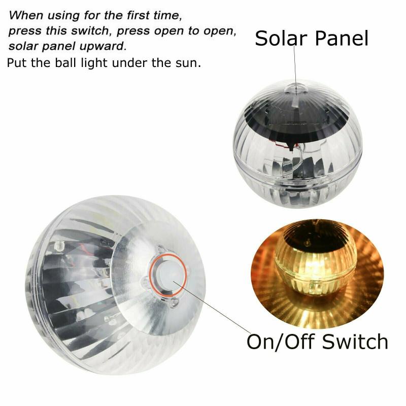 Solar Floating Waterproof RGB LED Pool Light by HitMyNeed