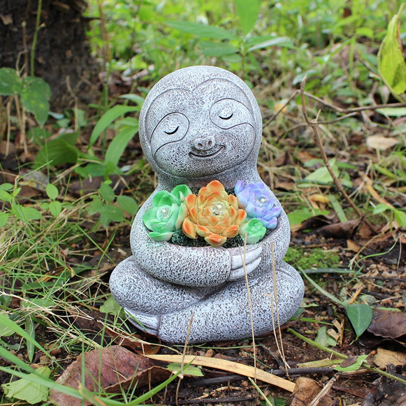 Solar Garden Sloth Light Outdoor Ornament by HitMyNeed