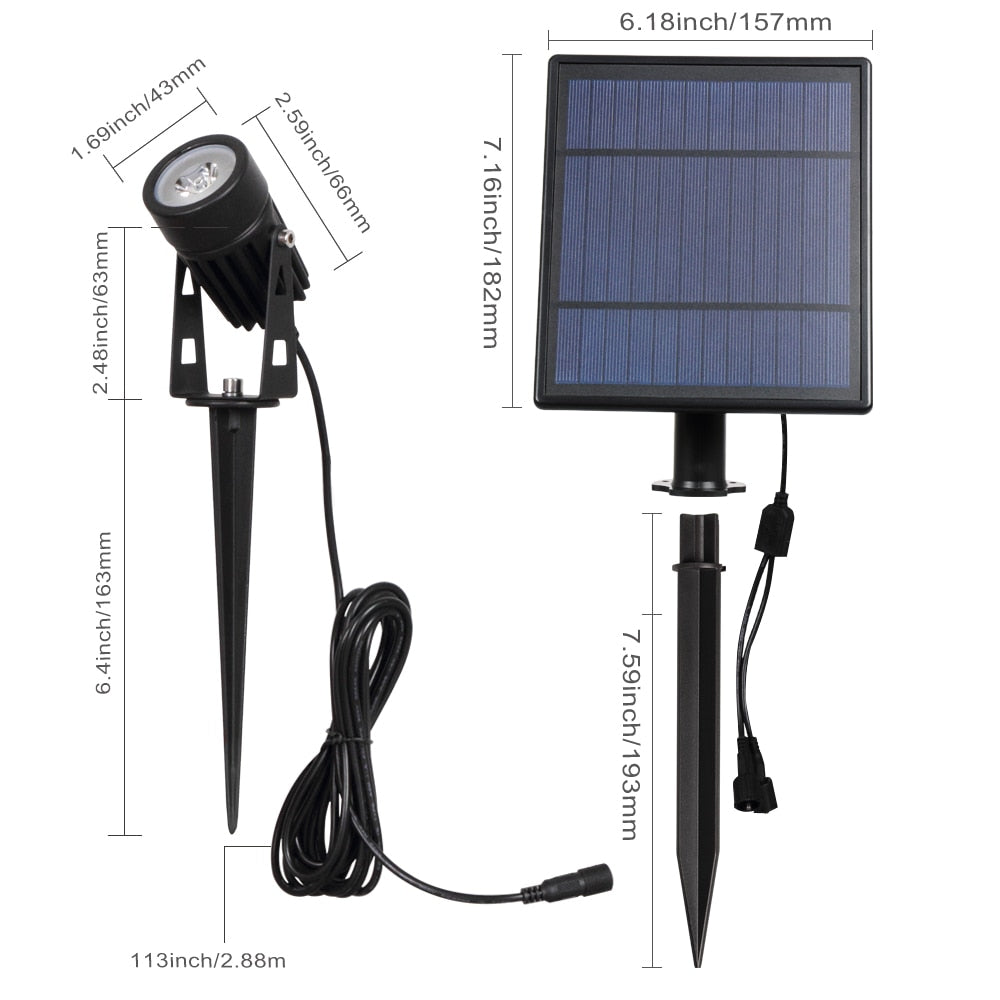Solar Garden Spot Light Outdoor Warm White 3000K by HitMyNeed