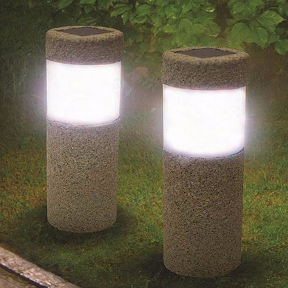 Solar Pillar Garden Light Outdoor LED Pathway Lamp by HitMyNeed