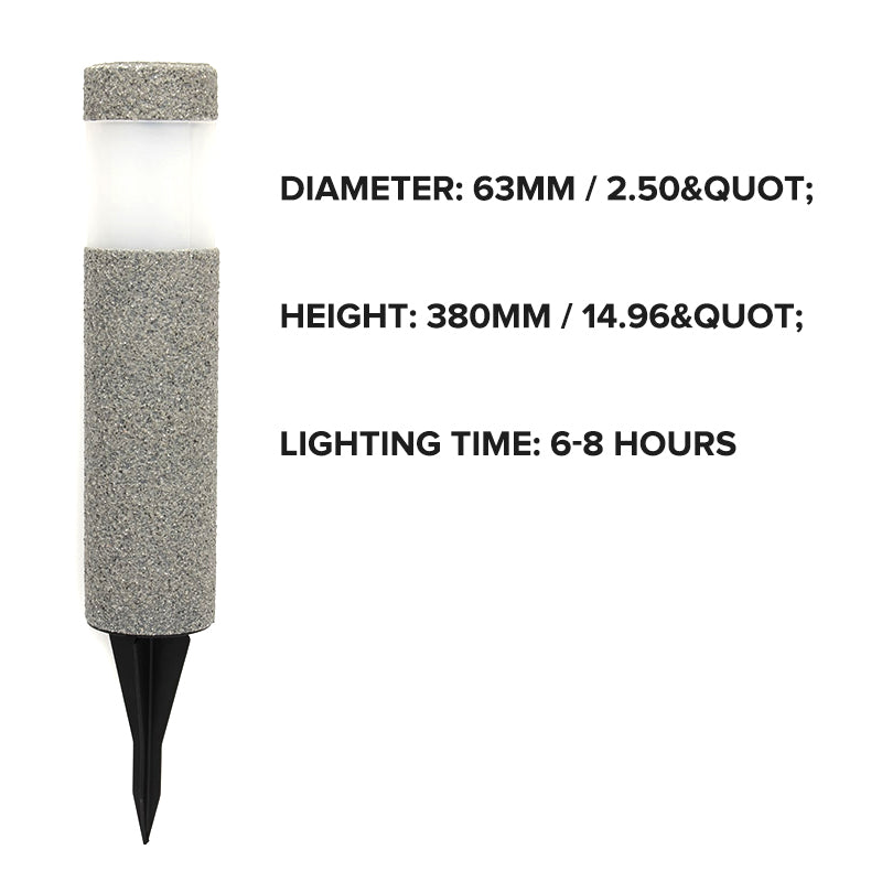 Solar Pillar Garden Light Outdoor LED Pathway Lamp by HitMyNeed
