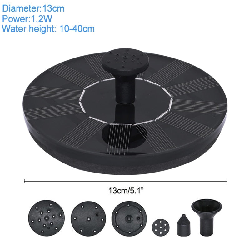 Solar Pond Fountain Birdbath Water Pump 1.2W by HitMyNeed
