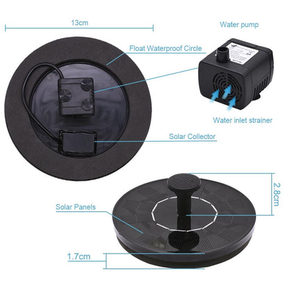 Solar Pond Fountain Birdbath Water Pump 1.2W by HitMyNeed
