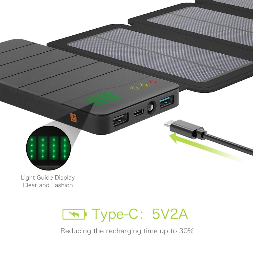 Solar Power Bank Outdoor Charger 10000mAh by HitMyNeed