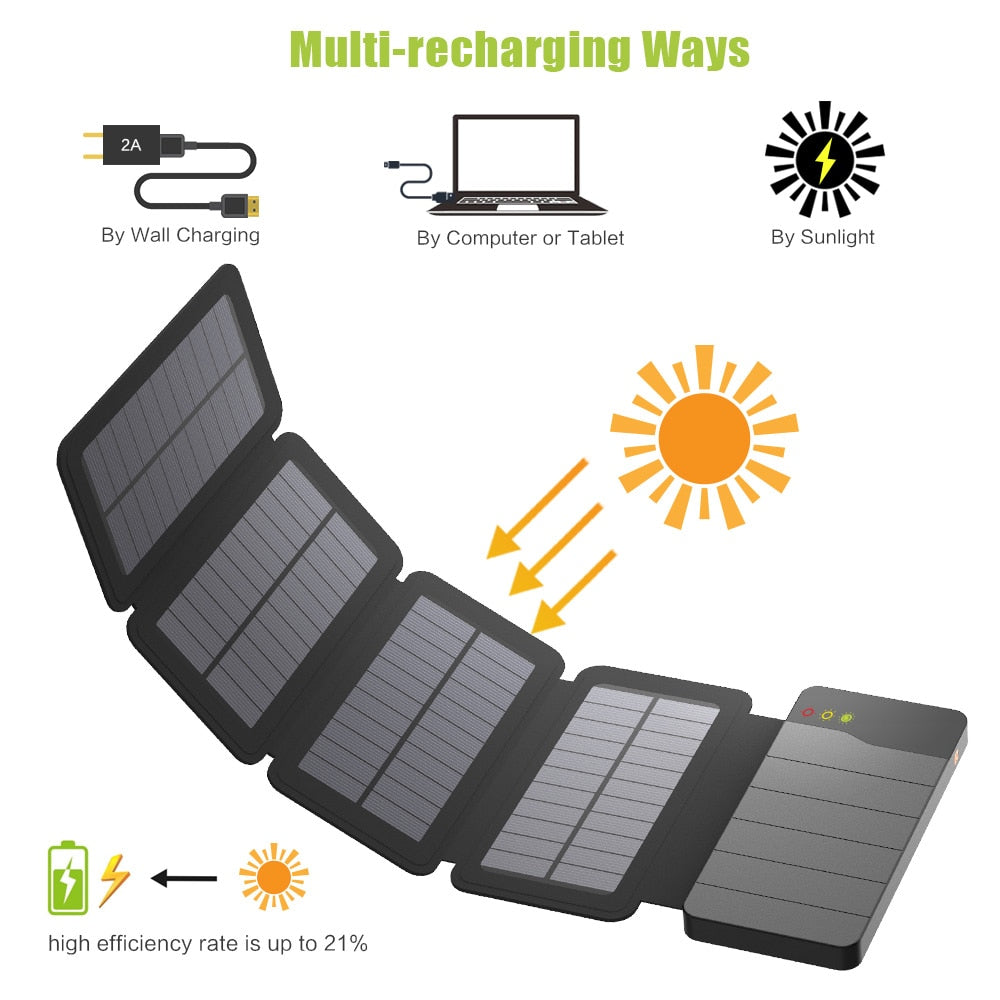 Solar Power Bank Outdoor Charger 10000mAh by HitMyNeed