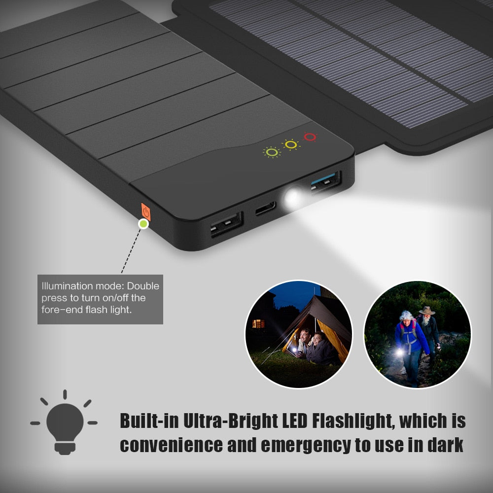 Solar Power Bank Outdoor Charger 10000mAh by HitMyNeed