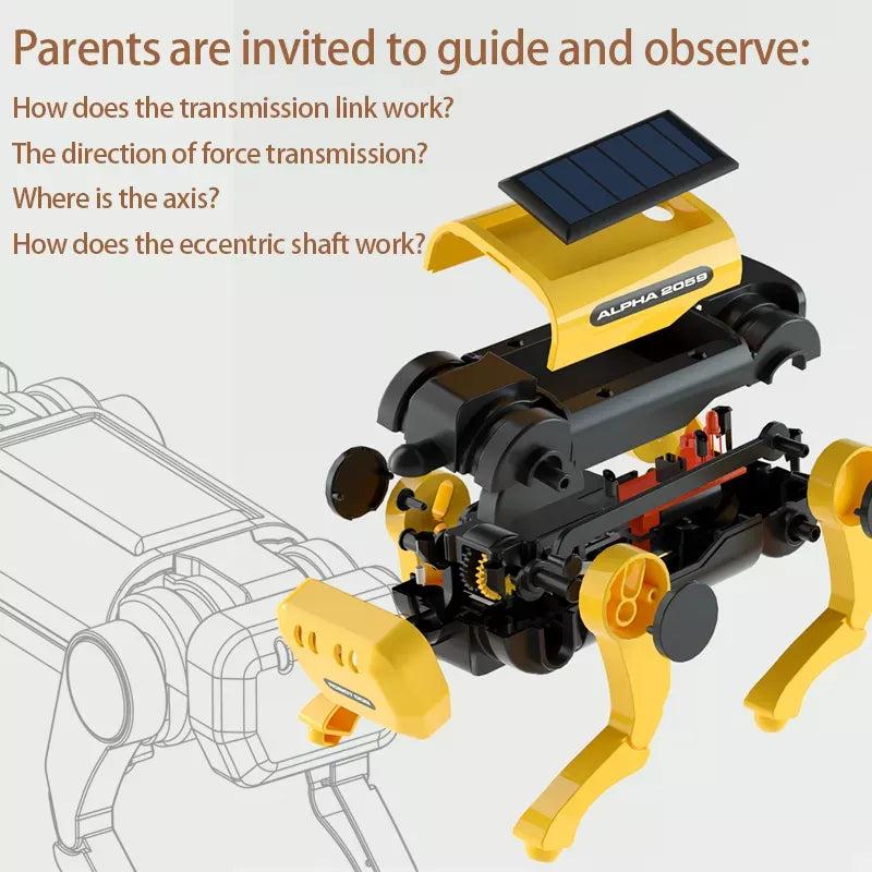 Solar Powered DIY Robot Dog STEM Kit for Kids by HitMyNeed