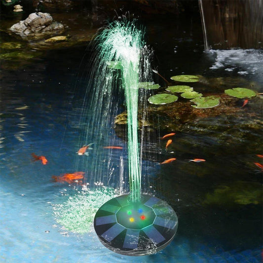 Solar Powered Garden Water Fountain with LED Lights by HitMyNeed