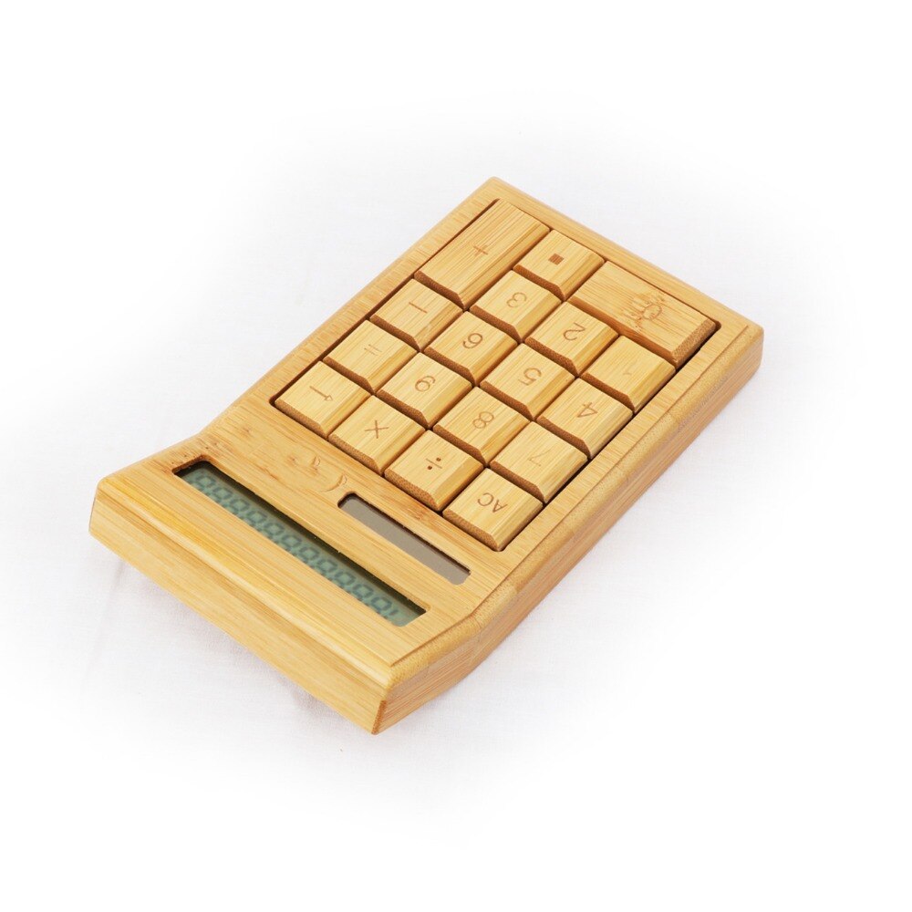 Solar Powered LCD Bamboo Calculator by HitMyNeed