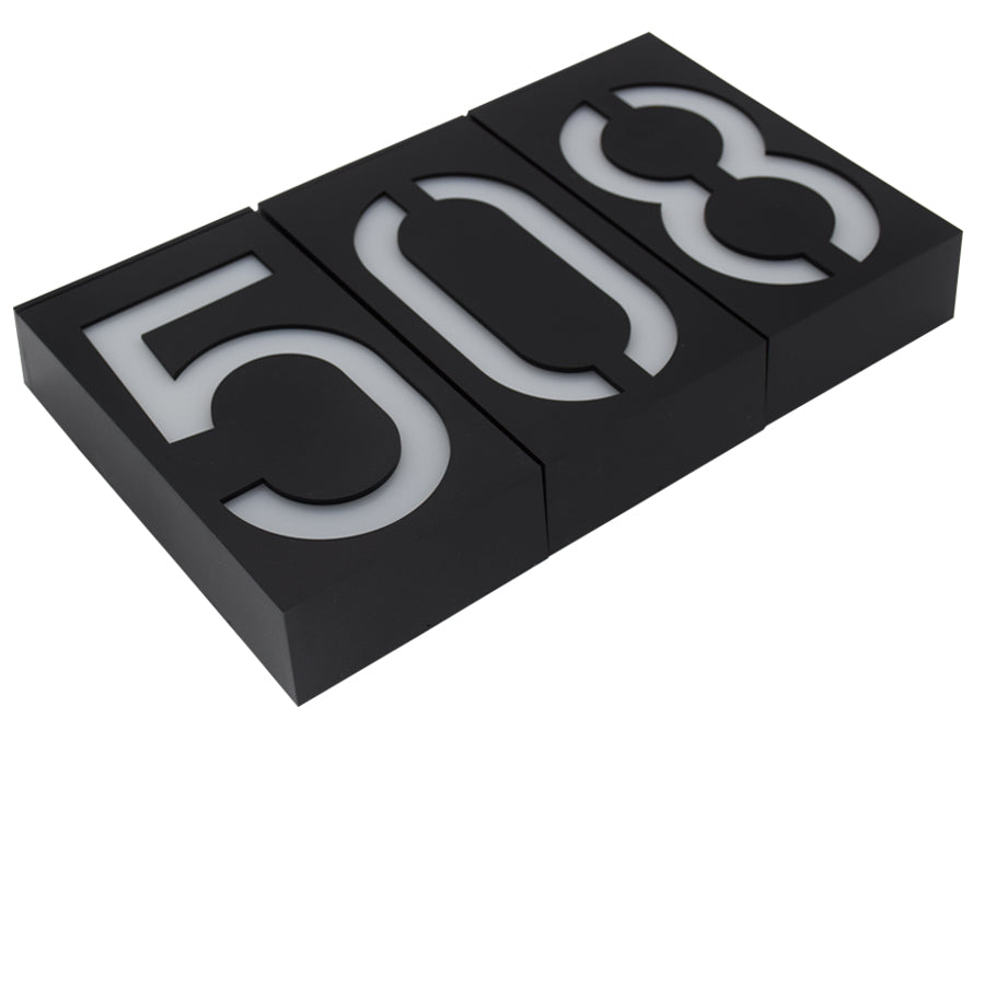 Solar Powered LED House Number Door Plate Sign by HitMyNeed
