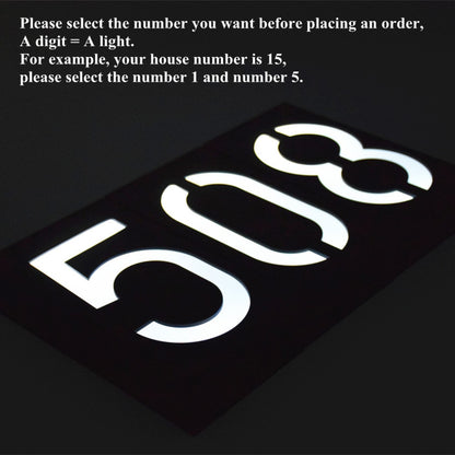 Solar Powered LED House Number Door Plate Sign by HitMyNeed