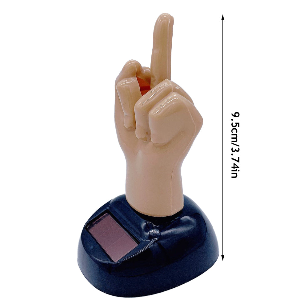 Solar Powered Middle Finger Dashboard Bobblehead by HitMyNeed