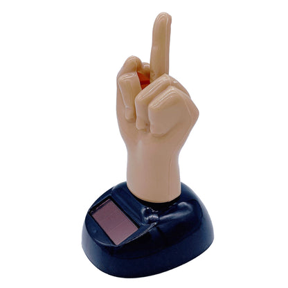 Solar Powered Middle Finger Dashboard Bobblehead by HitMyNeed