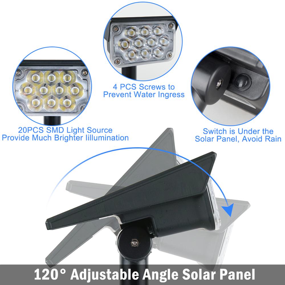 Solar Powered Outdoor Garden Light IP65, 4W by HitMyNeed
