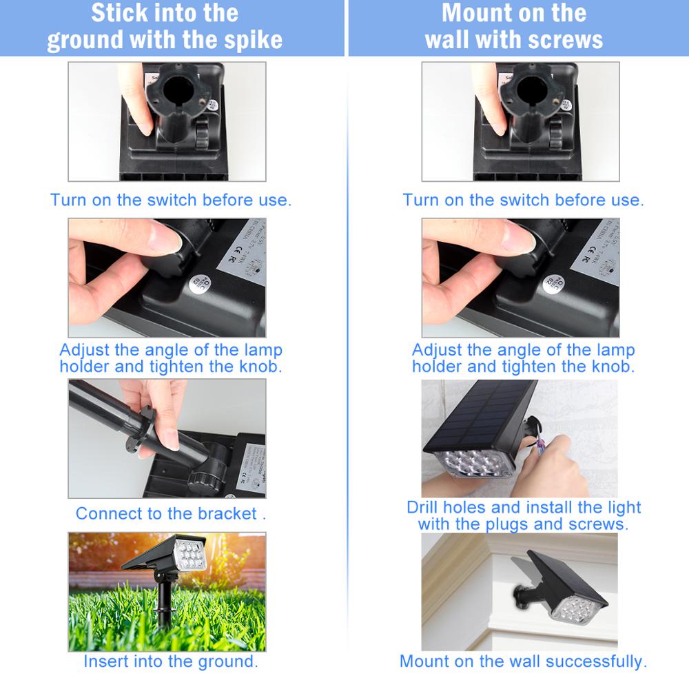 Solar Powered Outdoor Garden Light IP65, 4W by HitMyNeed