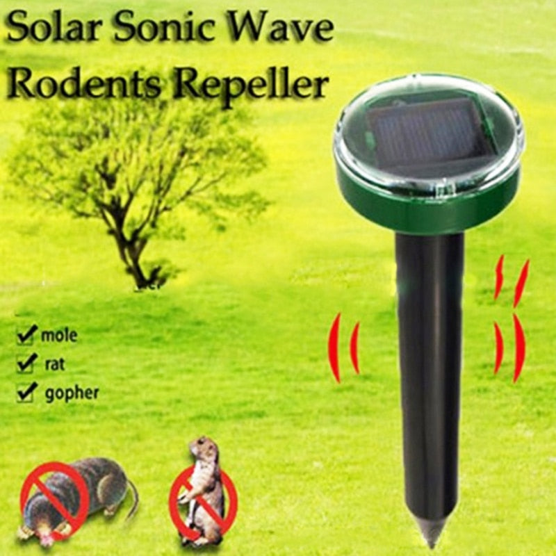 Solar Powered Ultrasonic Garden Animal Repeller by HitMyNeed