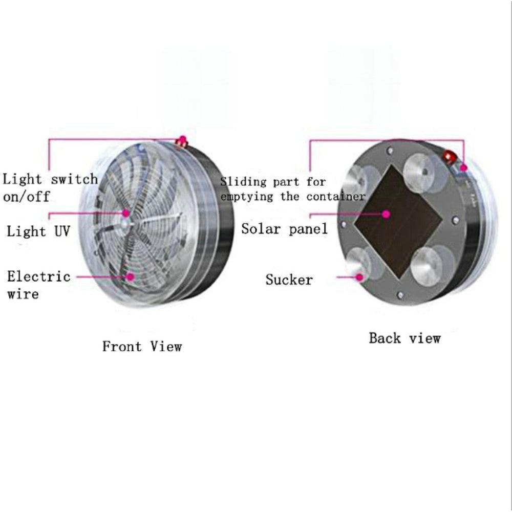 Solar Powered UV Insect Killer with Suction Mount by HitMyNeed