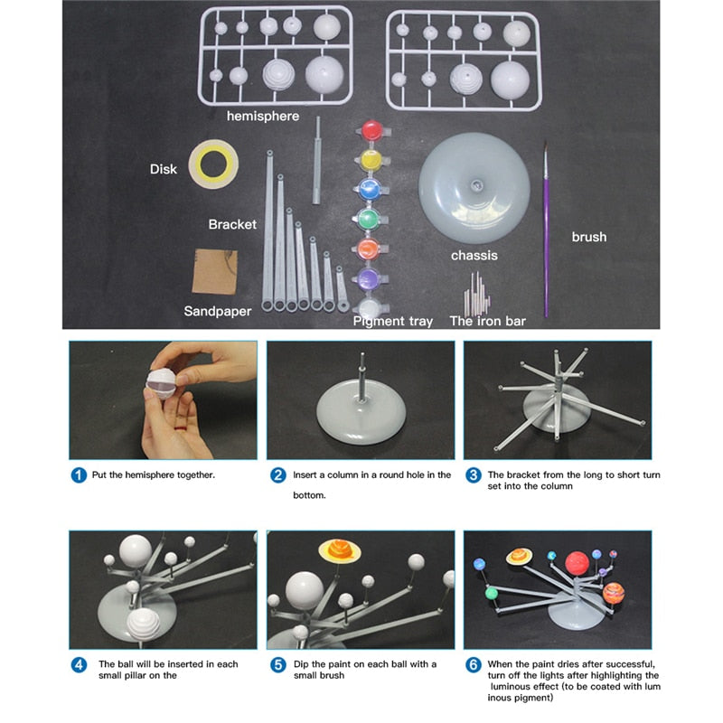Solar System Model DIY Educational Kit for Kids by HitMyNeed
