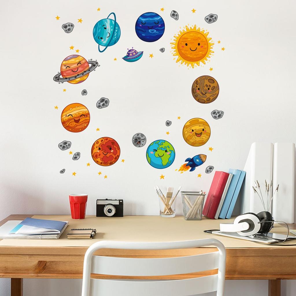 Solar System Wall Stickers for Kids Rooms by HitMyNeed