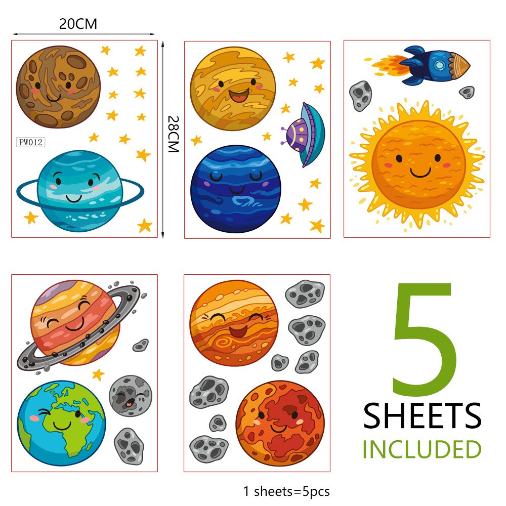 Solar System Wall Stickers for Kids Rooms by HitMyNeed