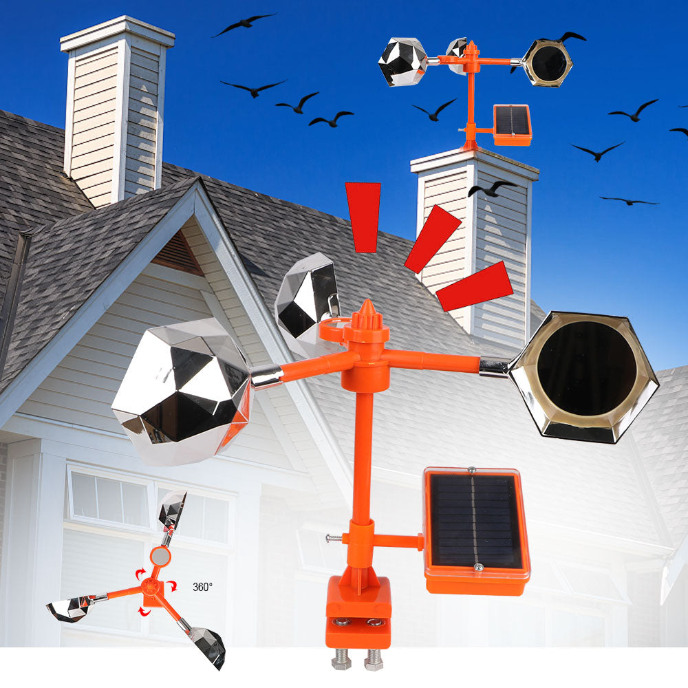 Solar Ultrasonic 360° Bird Repeller for Gardens by HitMyNeed
