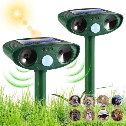 Solar Ultrasonic Cat & Dog Repellent, IPX4 by HitMyNeed
