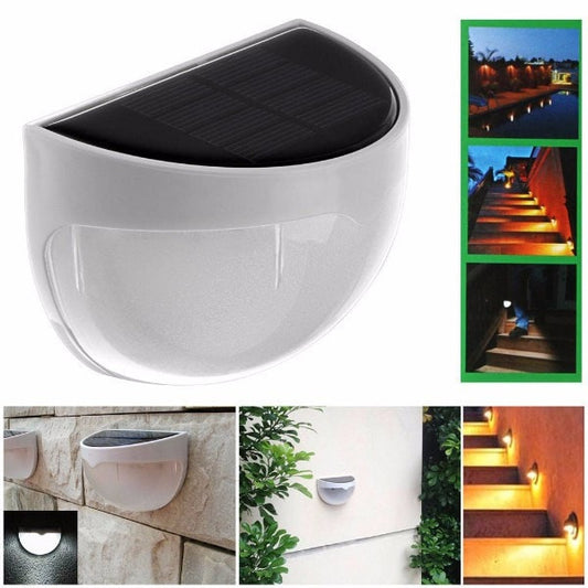 Solar Wall Mounted Semi-Circle Outdoor Lamp by HitMyNeed