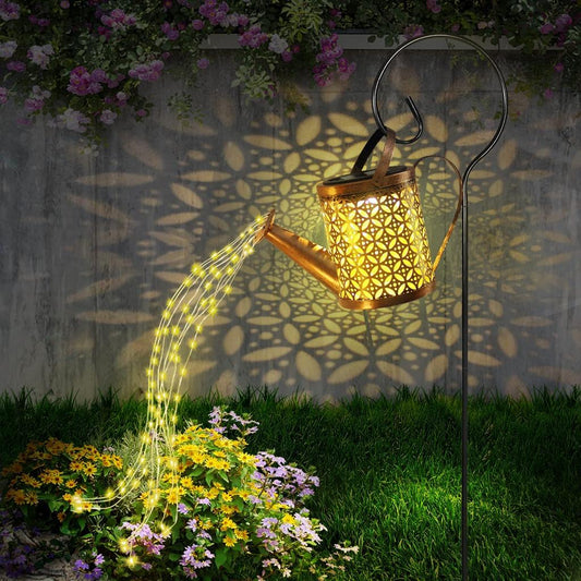 Solar Watering Can Garden Light with Hanging Hook by HitMyNeed