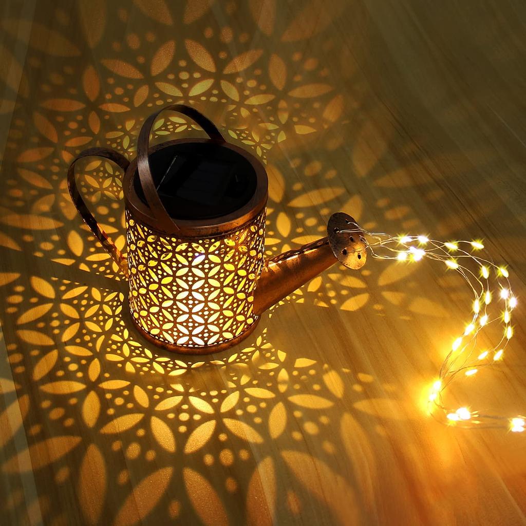 Solar Watering Can Garden Light with Hanging Hook by HitMyNeed