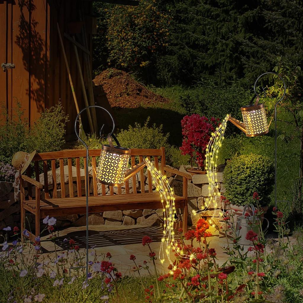Solar Watering Can Garden Light with Hanging Hook by HitMyNeed
