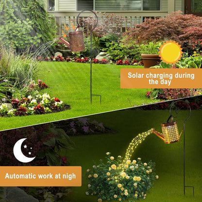 Solar Watering Can Garden Light with Hanging Hook by HitMyNeed