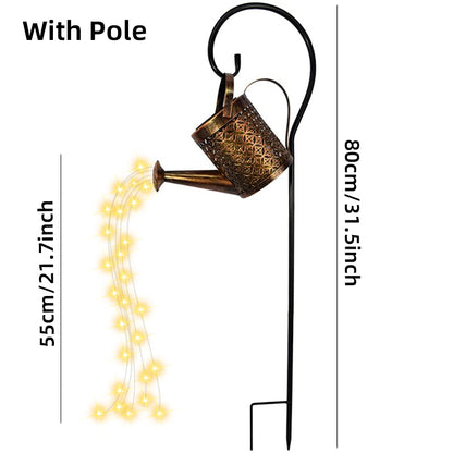Solar Watering Can Waterfall Light for Garden Decor by HitMyNeed