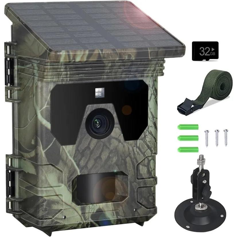 Solar Wildlife Trail Camera 50MP 4K with Night Vision by HitMyNeed