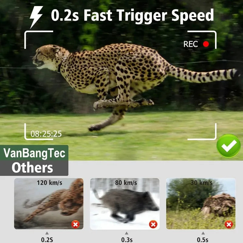 Solar Wildlife Trail Camera 50MP 4K with Night Vision by HitMyNeed