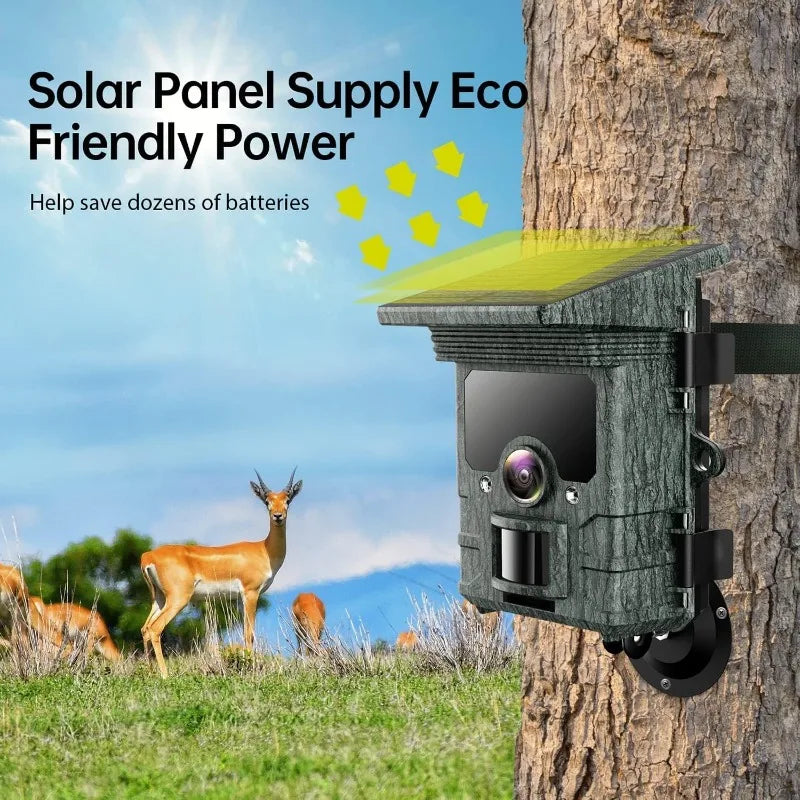 Solar Wildlife Trail Camera 50MP 4K with Night Vision by HitMyNeed