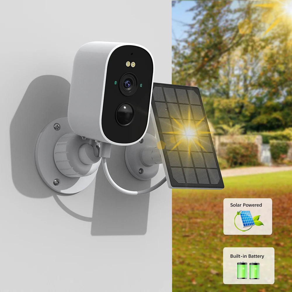 Solar Wireless Outdoor WiFi Security Camera 1080P by HitMyNeed