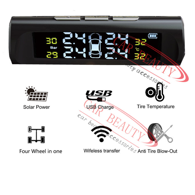 Solar Wireless Tire Pressure Monitoring System TPMS by HitMyNeed