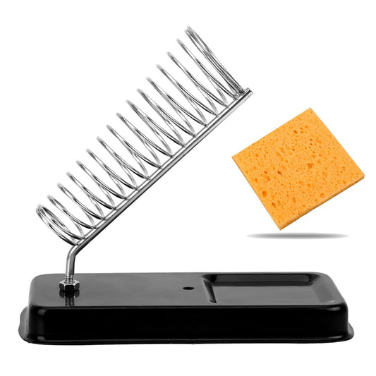Soldering Iron Stand with Metal Base and Cleaning Sponge by HitMyNeed
