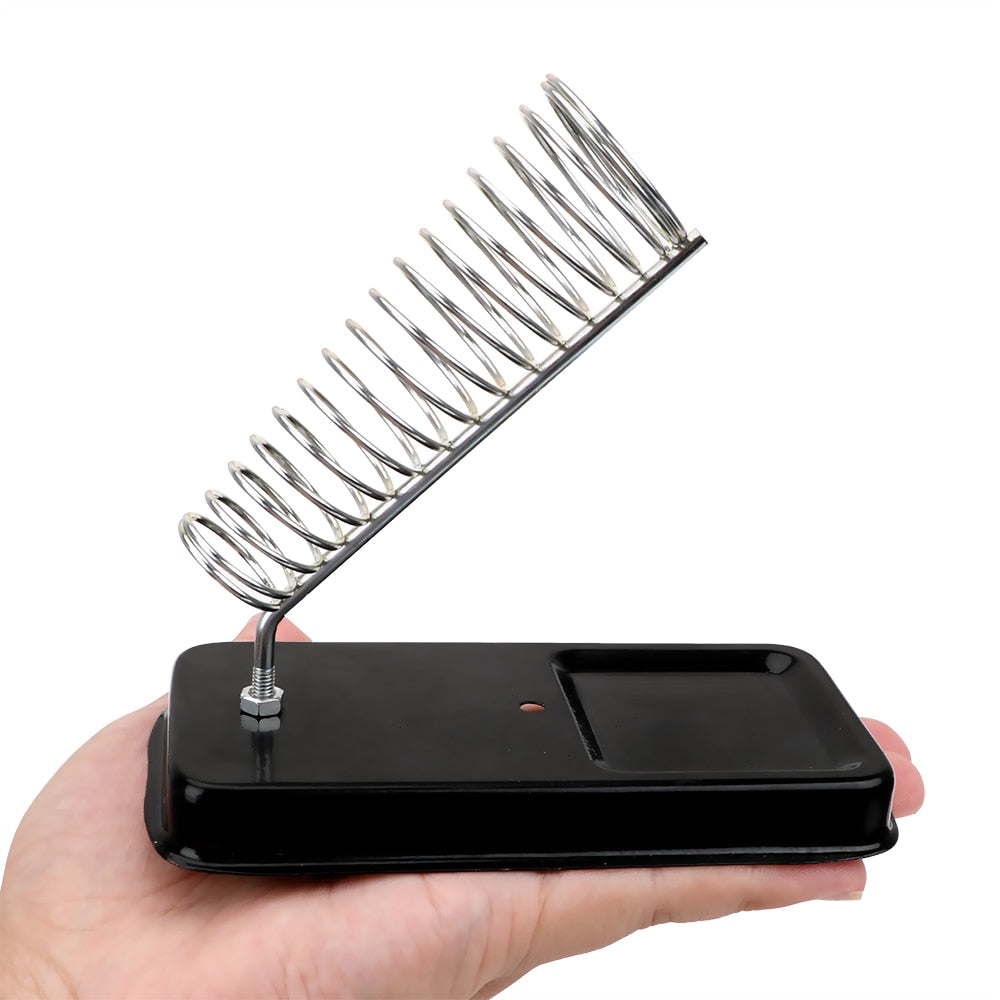 Soldering Iron Stand with Metal Base and Cleaning Sponge by HitMyNeed
