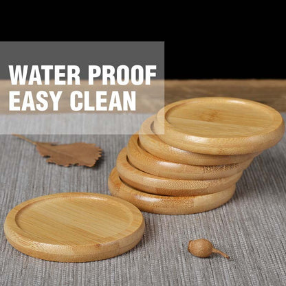 Solid Bamboo Coaster Set of 4 by HitMyNeed