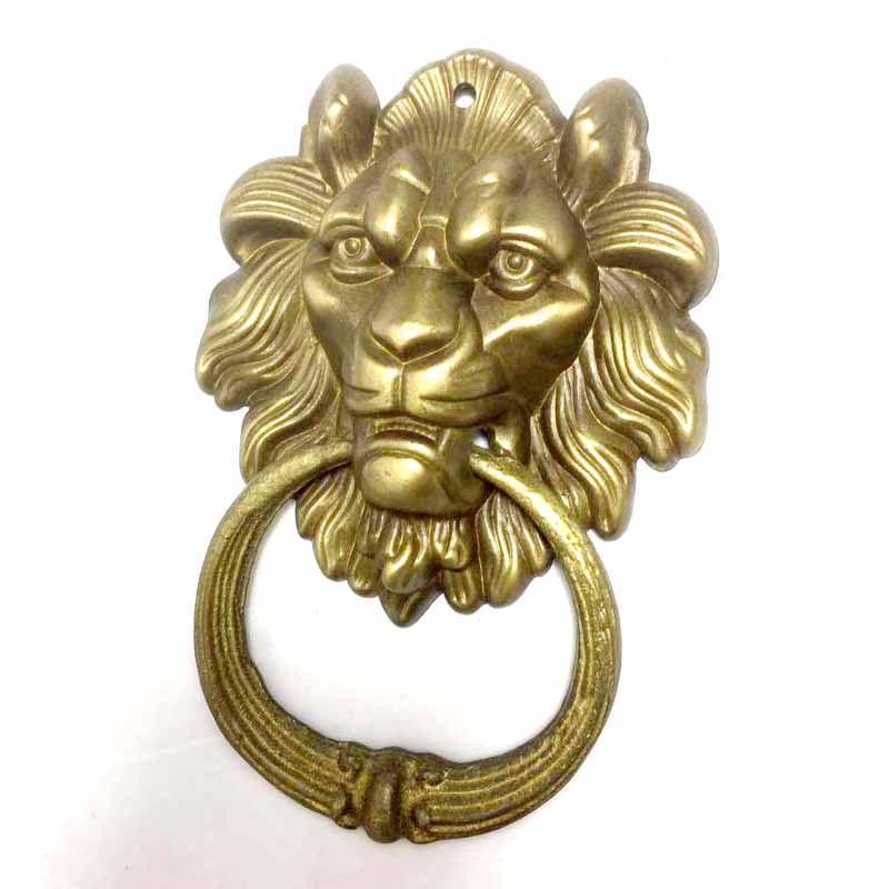Solid Brass Lion Door Knocker Vintage Style by HitMyNeed
