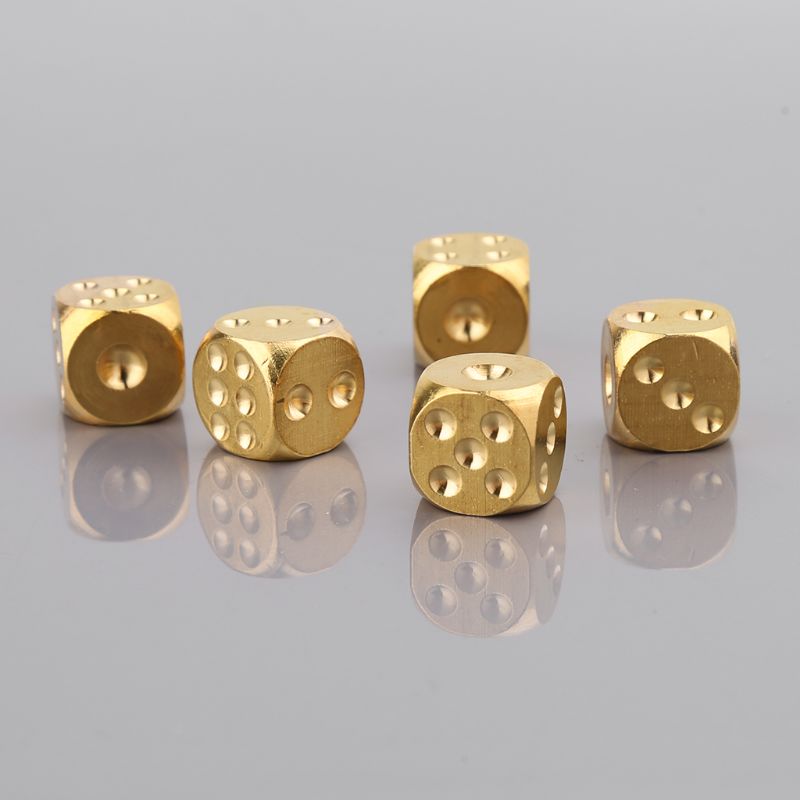 Solid Brass Metal Dice for Gaming and Collectors by HitMyNeed