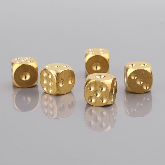 Solid Brass Metal Dice for Gaming and Collectors by HitMyNeed
