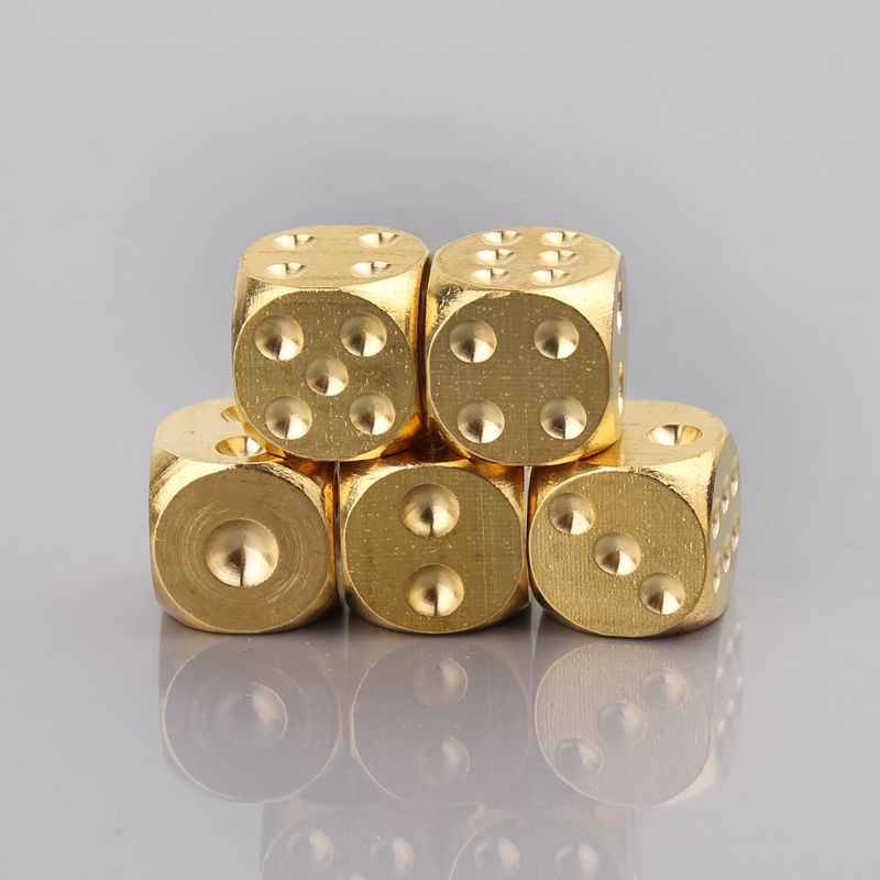 Solid Brass Metal Dice for Gaming and Collectors by HitMyNeed